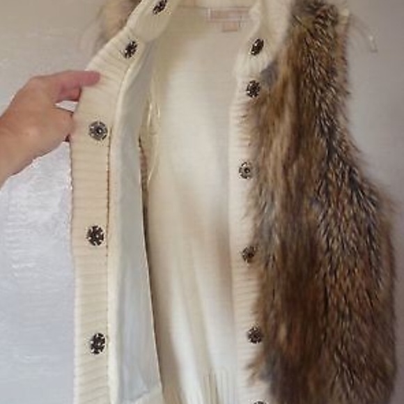 Michael Kors Faux Fur Sweater Vest - Picture 6 of 6